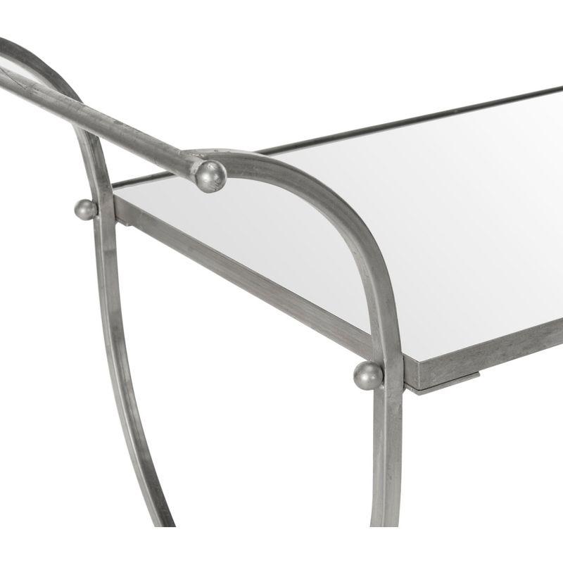 Lucretius Bar Cart - Silver/Mirror - Safavieh