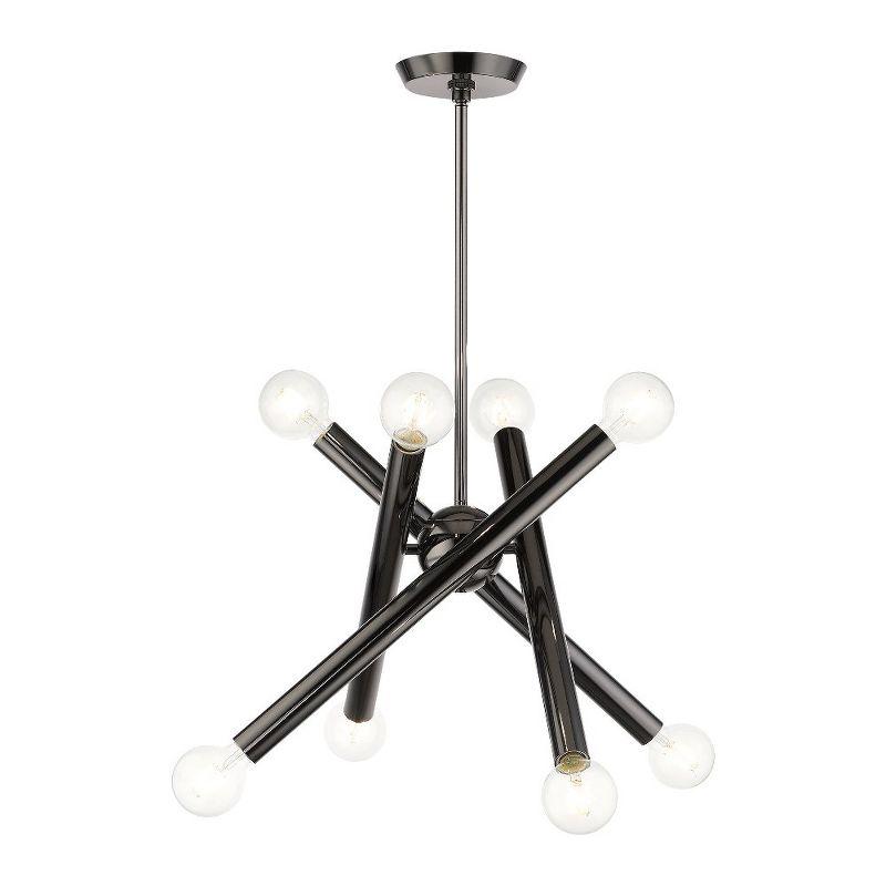 Livex Lighting Stafford 8 - Light Chandelier in  Black Chrome