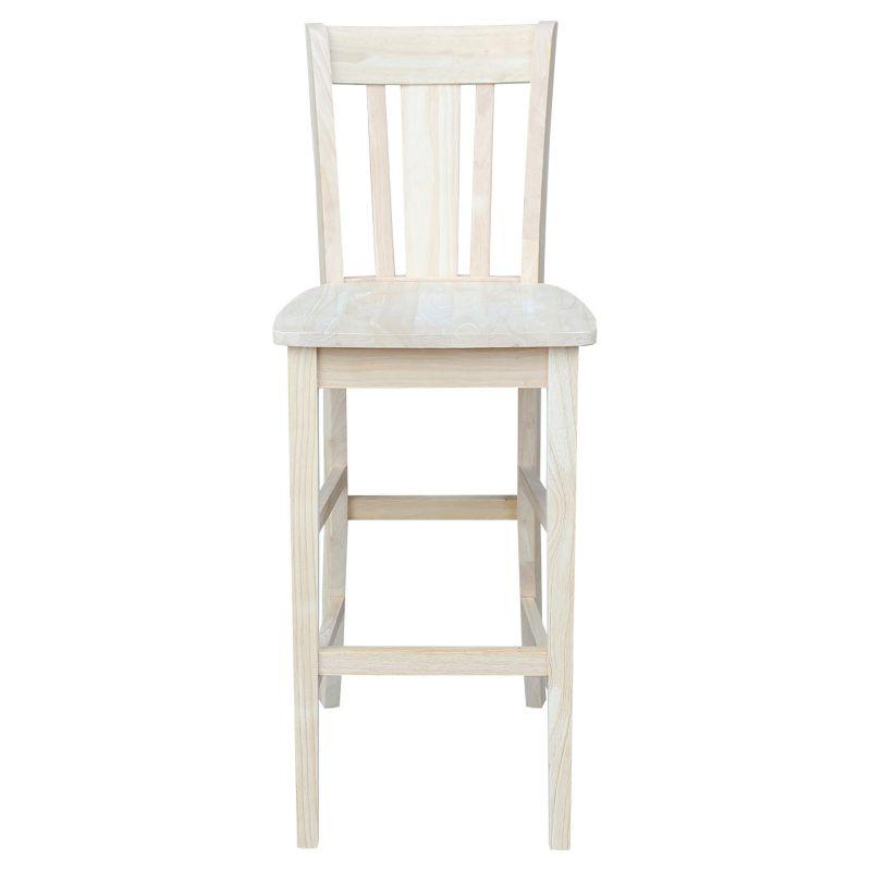 San Remo 30-Inch Unfinished Solid Wood Traditional Bar Stool