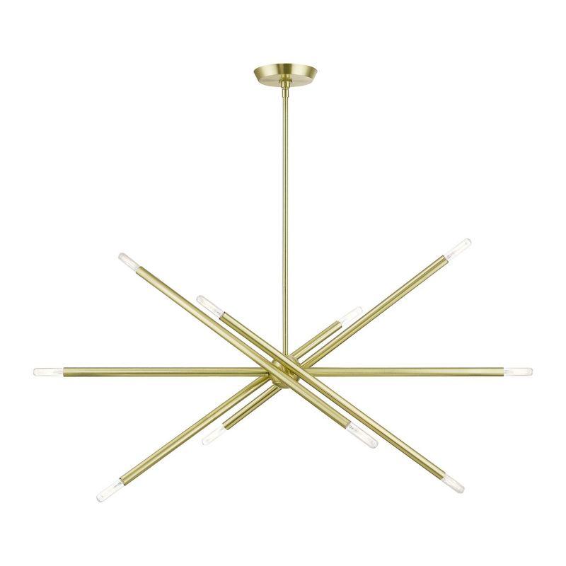 Livex Lighting Soho 10 - Light Chandelier in  Satin Brass