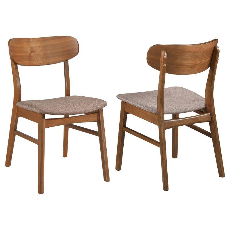 Coaster Elowen Dining Side Chair Light Walnut and Brown (Set of 2)