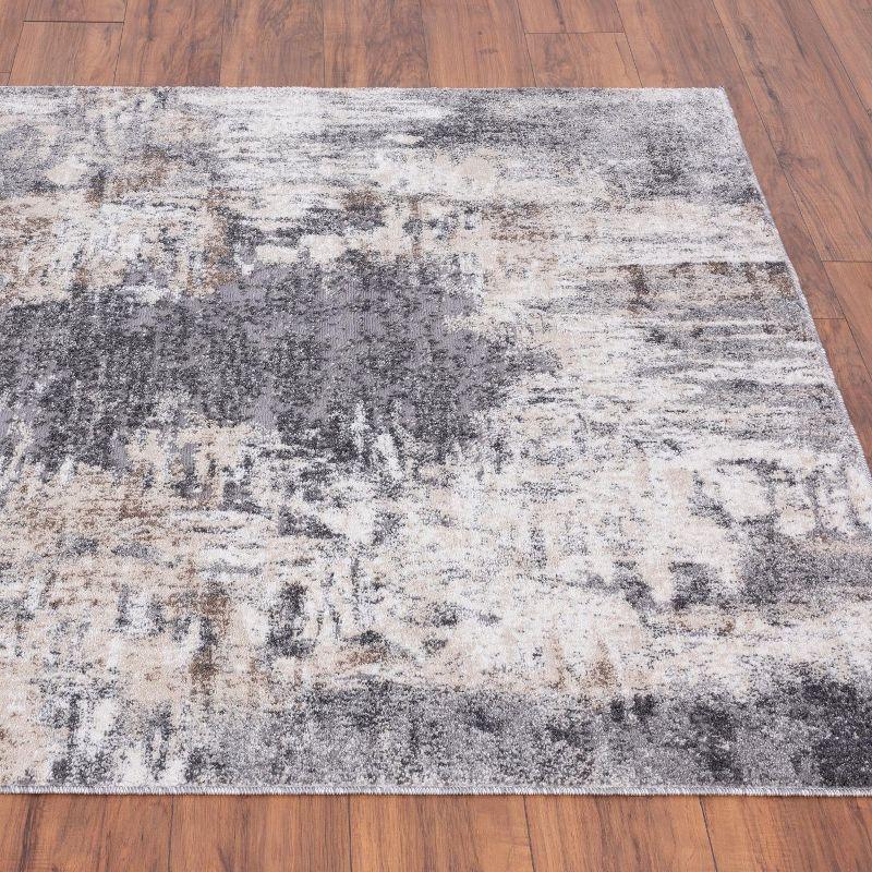 Euston 8' x 10' Gray Abstract Synthetic Area Rug