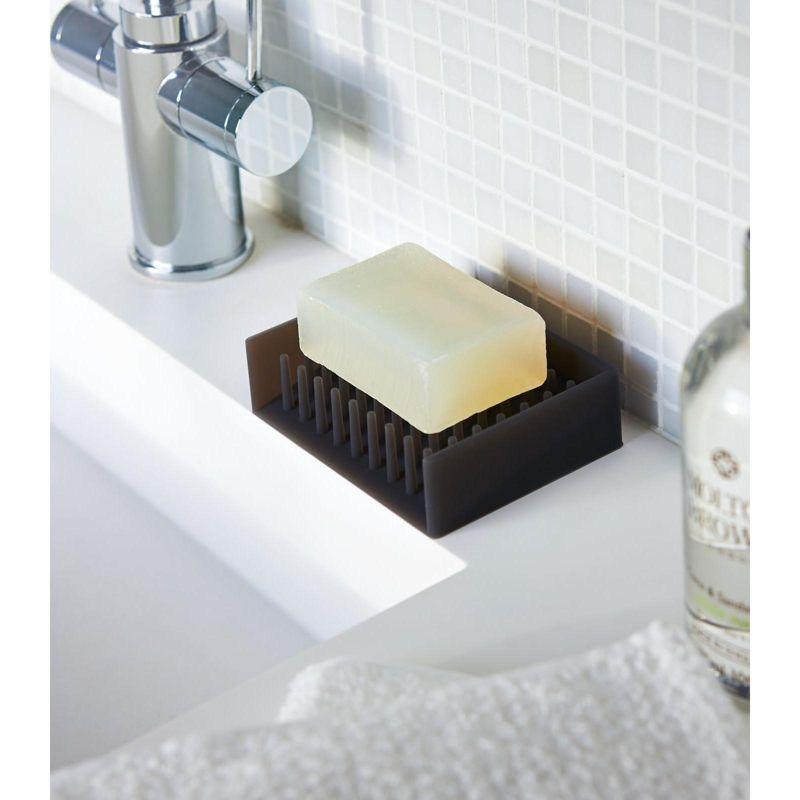 Yamazaki Home Yamazaki Home Self Draining Soap Tray - Floating Holder Dish For Sink, Silicone, No Assembly Req.