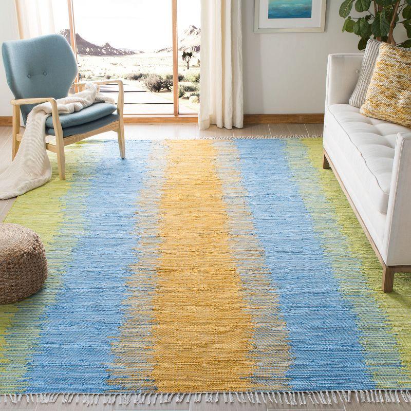 Montauk 8' x 10' Green Cotton Handmade Flat Woven Rug