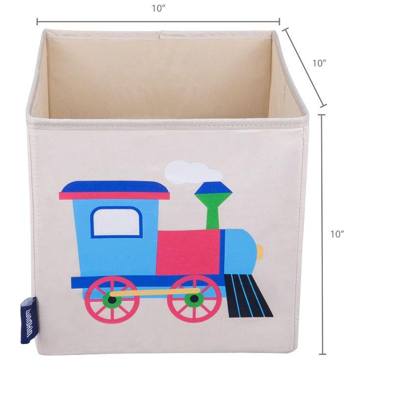 Wildkin Beige and Blue Kids Train Storage Cube