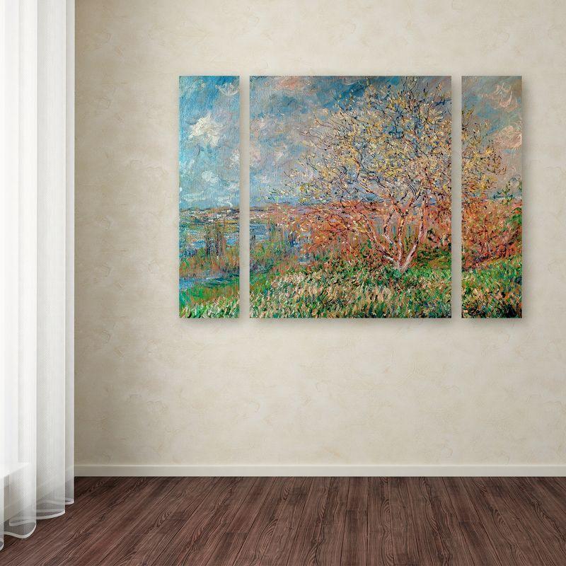 Claude Monet 'Spring 1880' Multi Panel Art Set Large