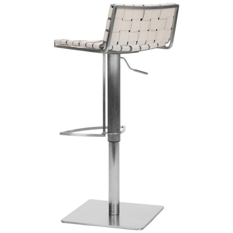 Mitchell Gas Lift Swivel Bar Stool - FOX3001 - White - Safavieh Couture