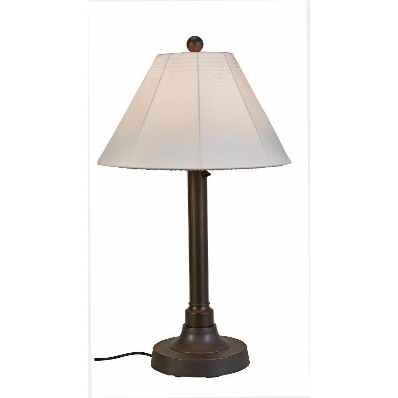 Malibu 34" Bronze Resin Outdoor Table Lamp with Canvas Shade