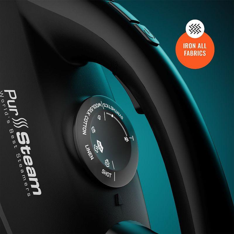 PurSteam Steam Station Max Professional Steam Iron for Clothes with Ceramic Soleplate