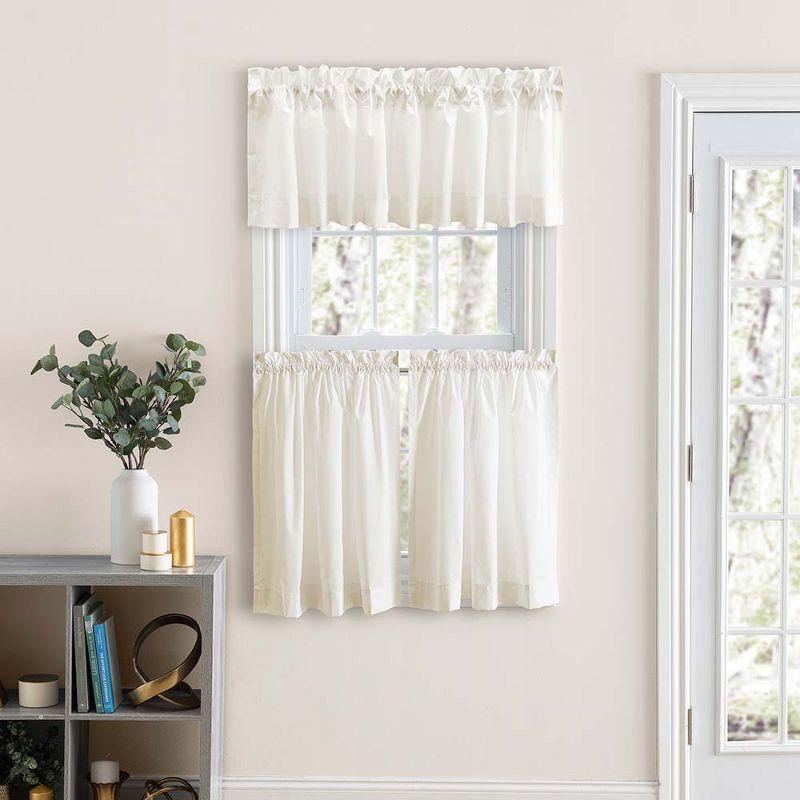 Ellis Classic Tailored Design in a Perma Press Fabric 3" Rod Pocket Tailored Valance 86"x15" Natural