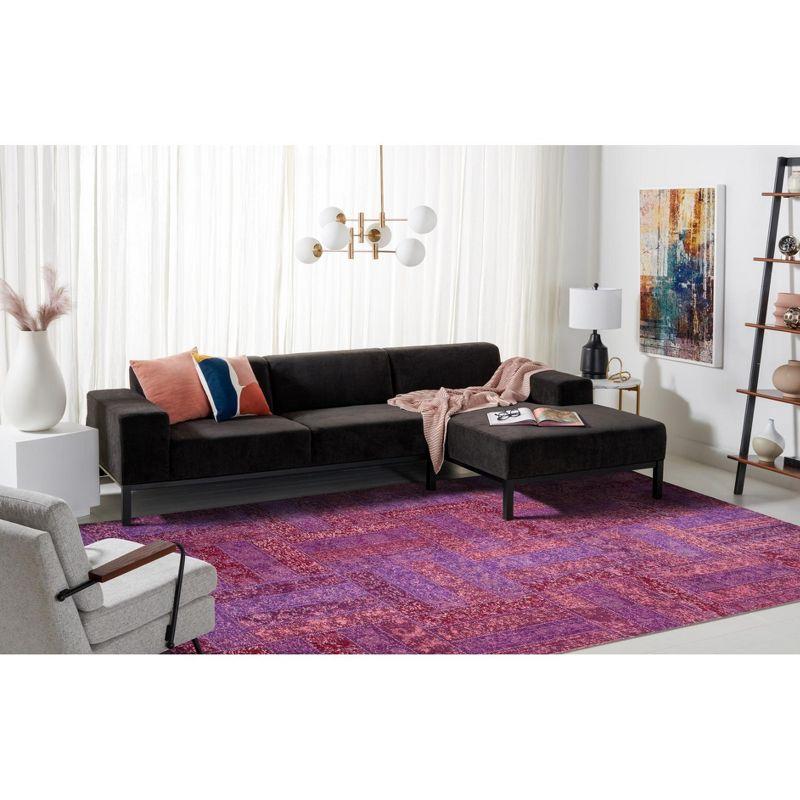 Monaco MNC214 Power Loomed Indoor Area Rug - Purple/Multi - 9'x12' - Safavieh