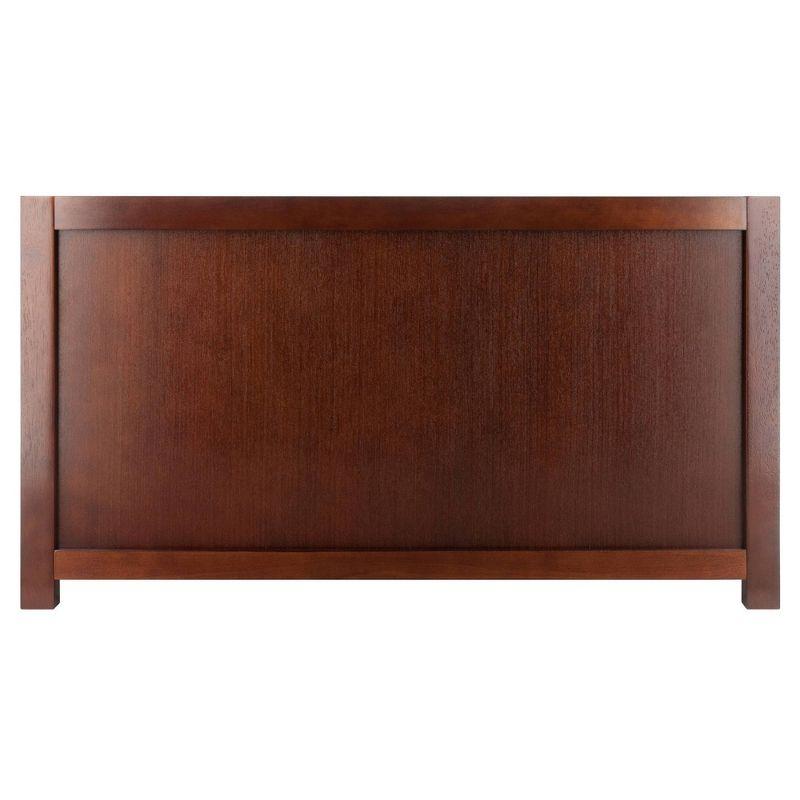 Winsome Storage Hall Bench with Cushion Walnut/Espresso: Faux Leather, Entryway Seating, Spot Clean