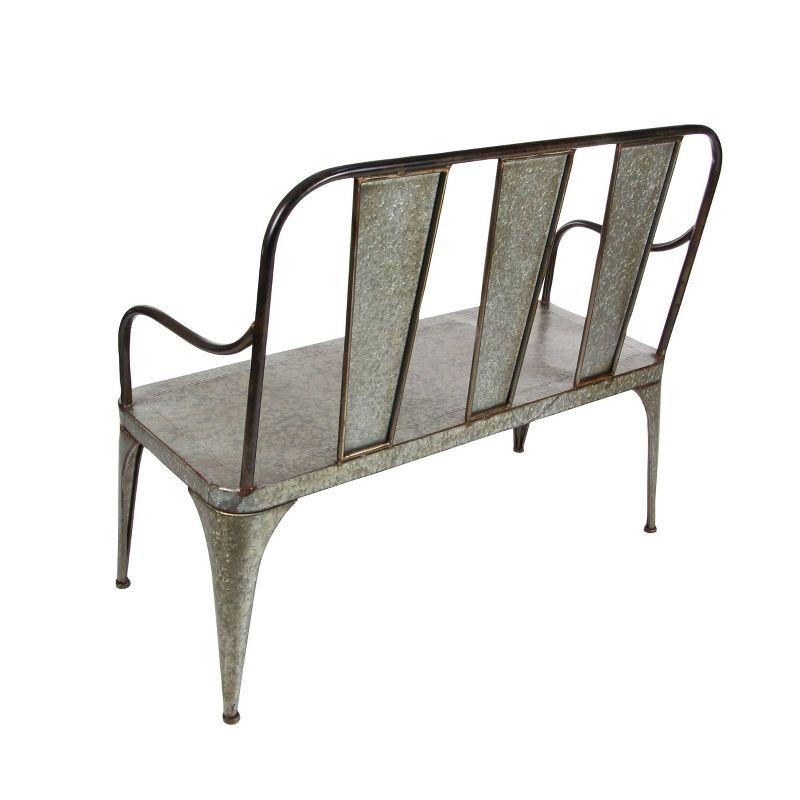 Metal Garden Bench - Olivia & May: Fade-Resistant, 2-Seater, Non-Upholstered, 40" Height