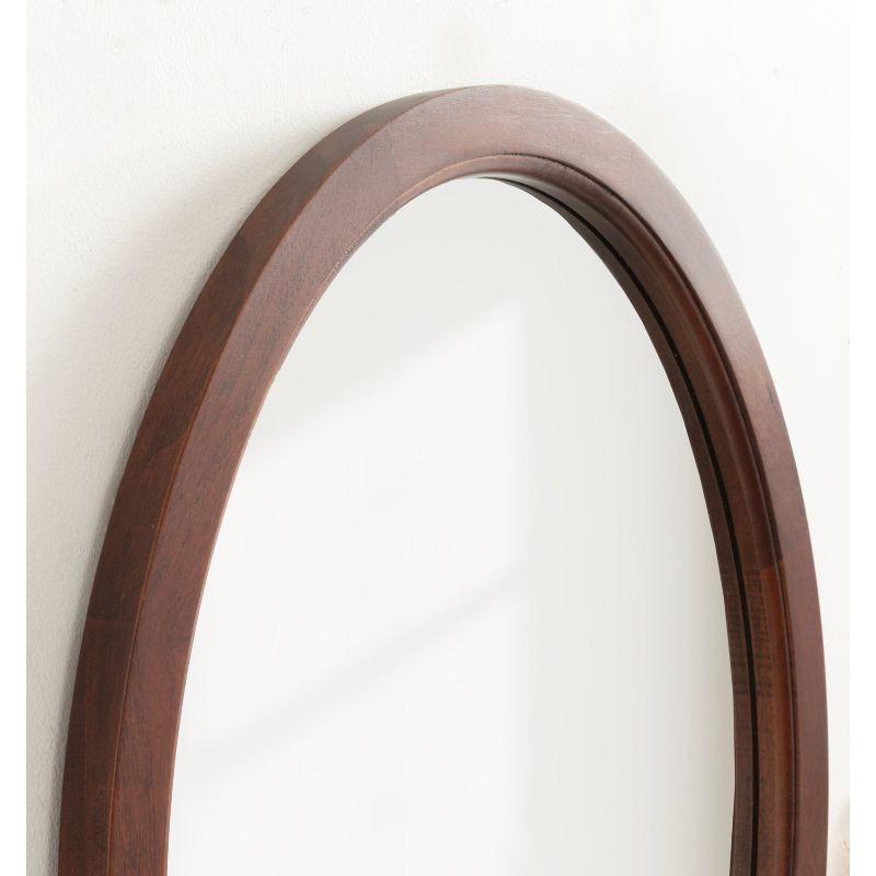 Kate & Laurel All Things Decor 18"x24" Hogan Oval Framed Wall Mirror: Poplar Wood, No Assembly Required
