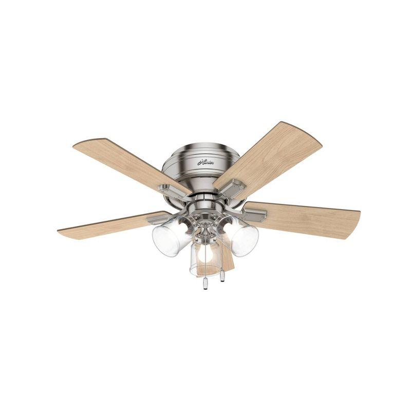 Crestfield 42" Brushed Nickel LED Ceiling Fan with Reversible Gray Pine Blades