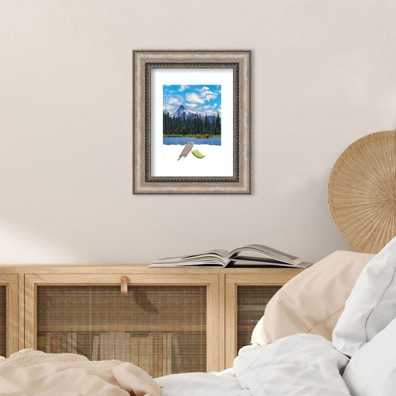 Amanti Art Lyla Ornate Silver Picture Frame Opening Size 11x14 in. (Matted To 8x10 in.)