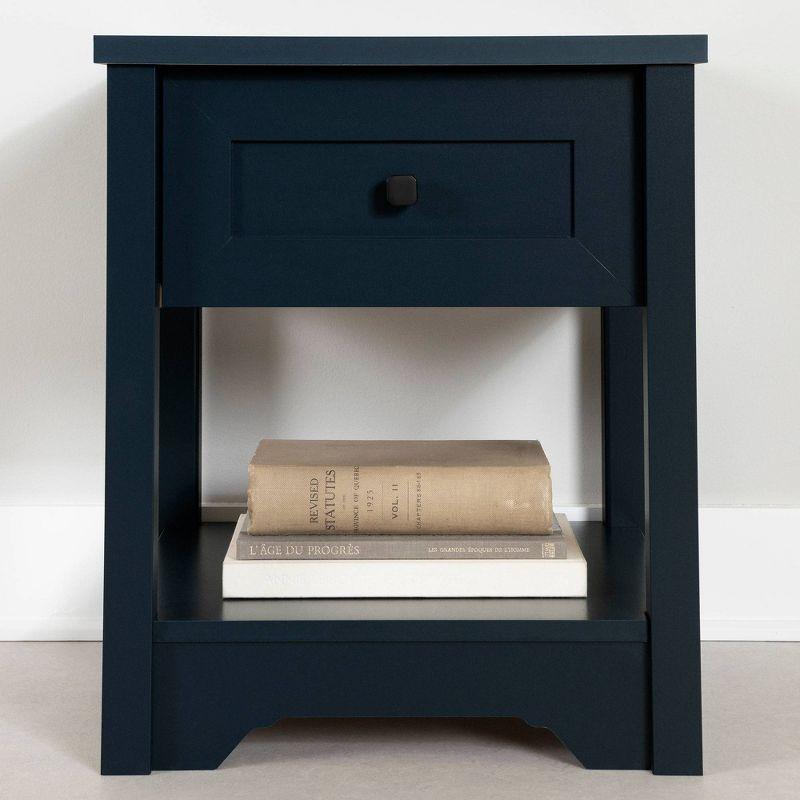 Farnel End Table Navy Blue - South Shore: Laminated Particle Board, 22.5" High, CARB Certified