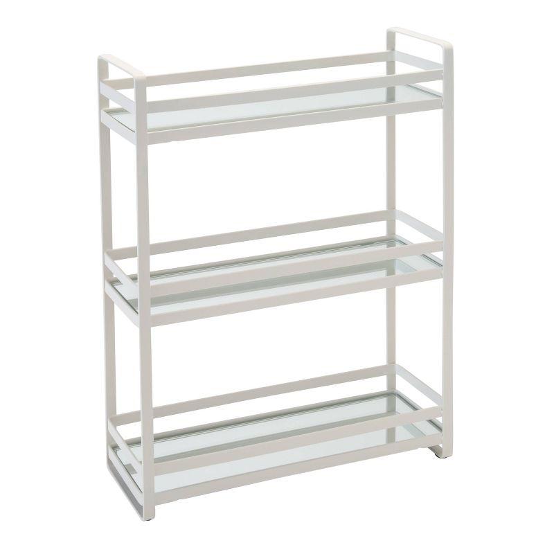 3 Tier Flat Wire Slim Vanity Tower White - Home Details