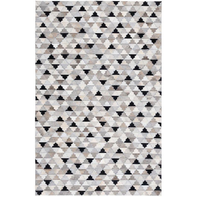 Loon Peak® Brentnal Flat Weave Hair On Leather Geometric Rug