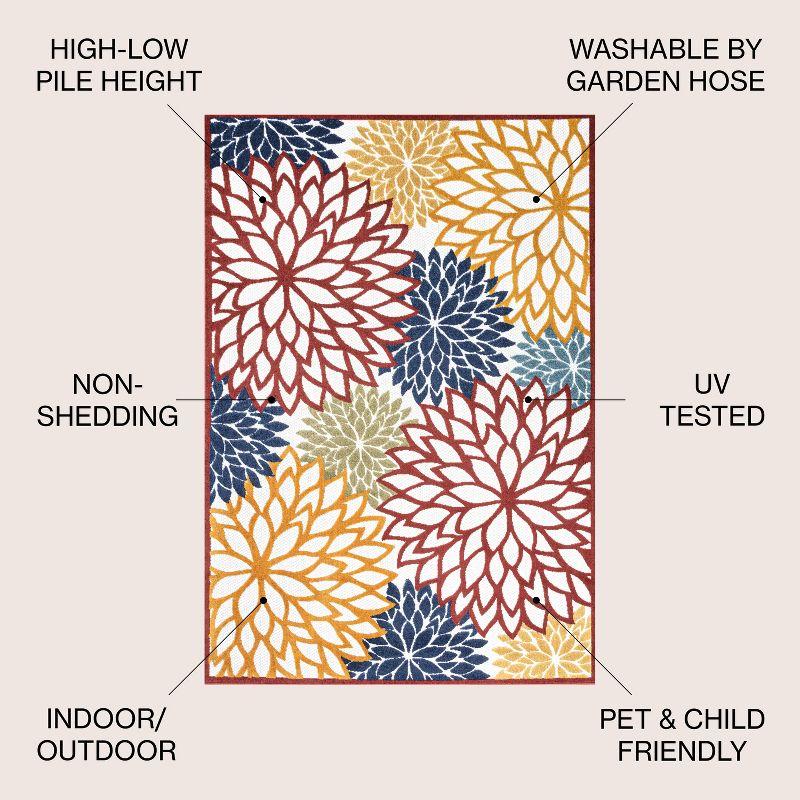 Minori Floral Indoor/Outdoor Runner Rug - JONATHAN Y