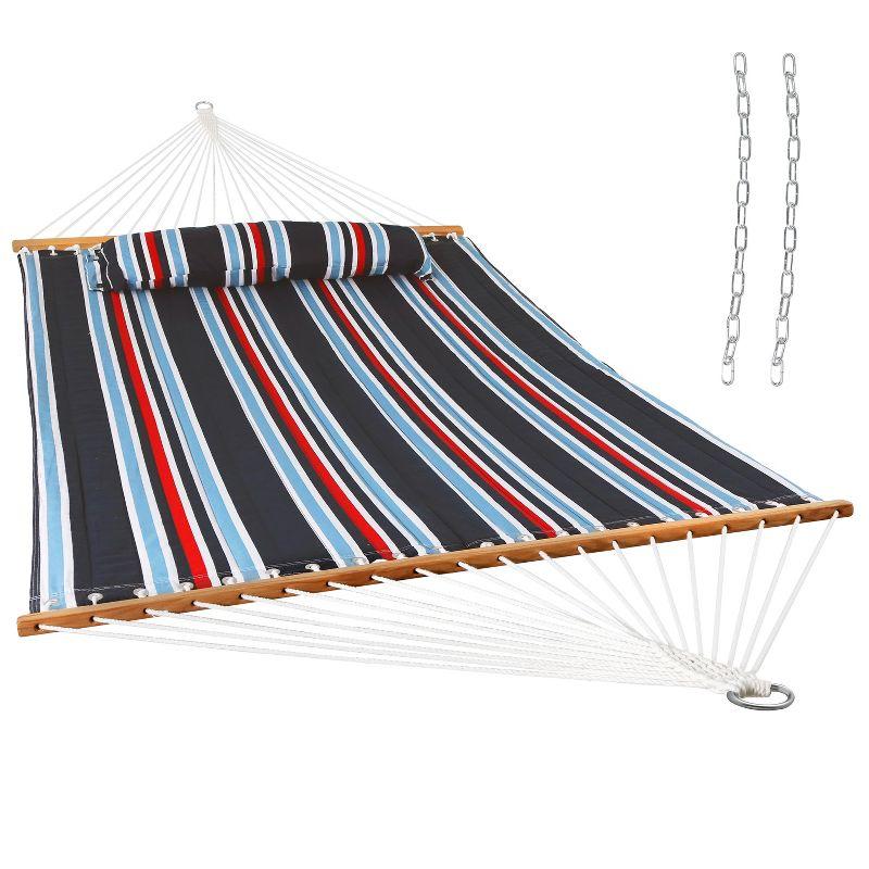 2-Person Quilted Polyester Spreader Bar Hammock