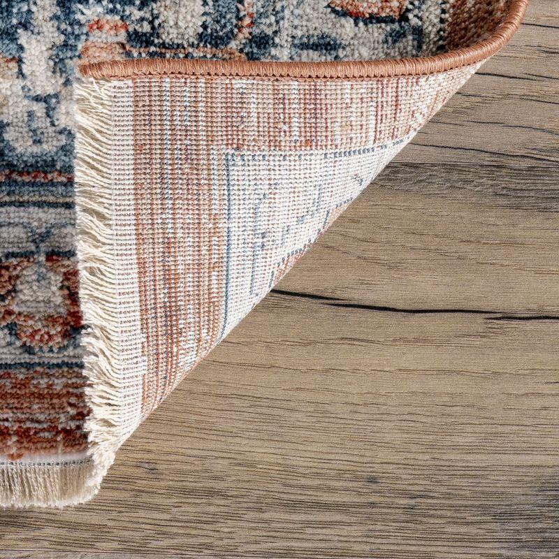 Nuloom Zara Medallion 10x14 Indoor Area Rug for Living Room Bedroom Dining Room Kitchen, Rust/Blue