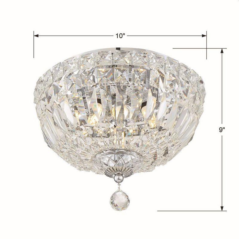 Crystorama Lighting Roslyn 3 - Light Flush Mount in  Polished Chrome