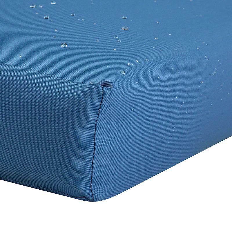 19" x 19" x 3" Ravenna Water-Resistant Patio Seat Cushion Empire Blue - Classic Accessories: Removable Polyester Cover, Zippered