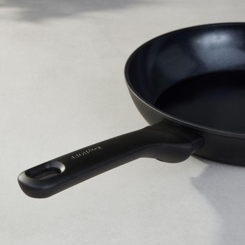 BergHOFF Helix Nonstick Ceramic Frying Pan 9.5", Recycled Aluminum, Black