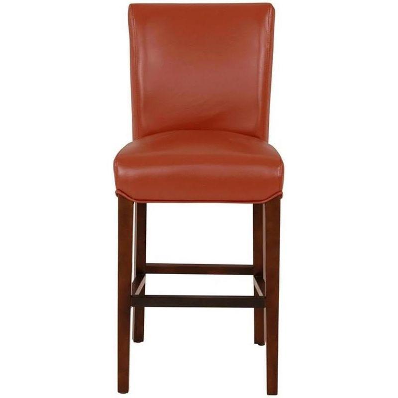 New Pacific Direct Milton Bonded Leather Counter Bar & Counter Stools, Pumpkin Brown
