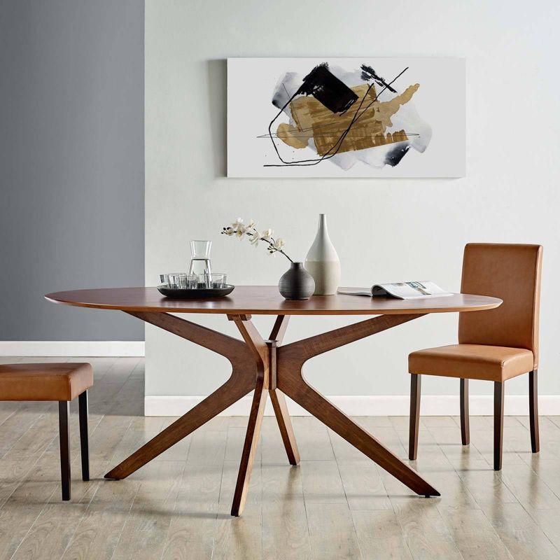 Modway Carson Carrington Kampbacken 71-inch Oval Wood Dining Table