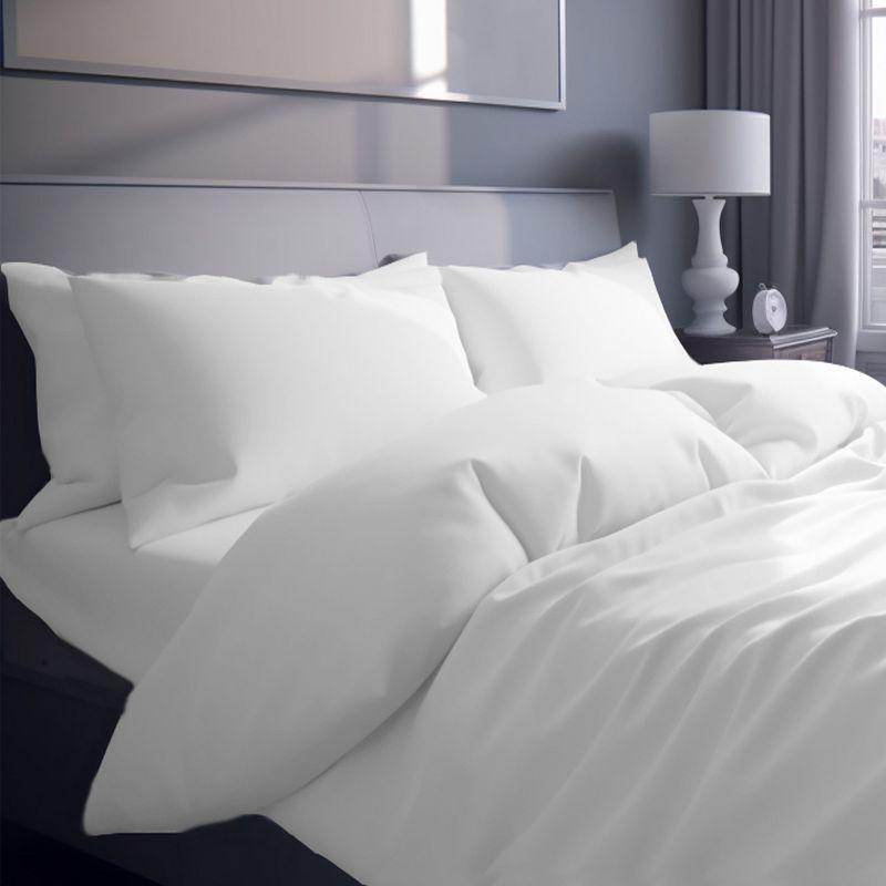 California Design Den - Soft 100% Cotton Sheets Stripe - Bright White, King