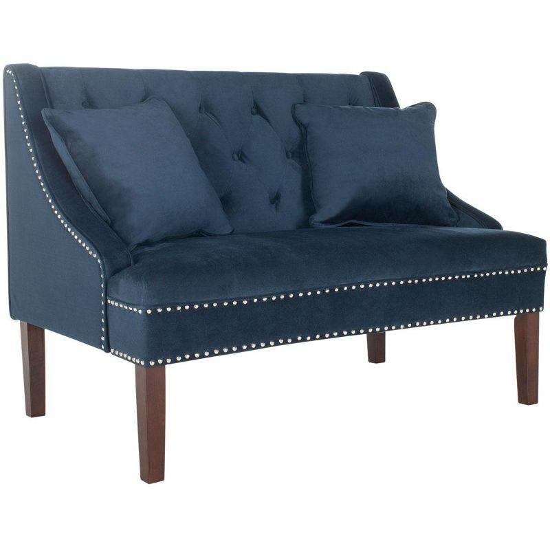 Zoey Settee with Silver Nailheads  - Safavieh