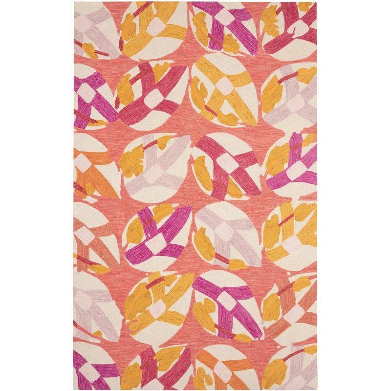 Dash and Albert Rugs Lily Pad Pink Hand Micro Hooked Wool Rug