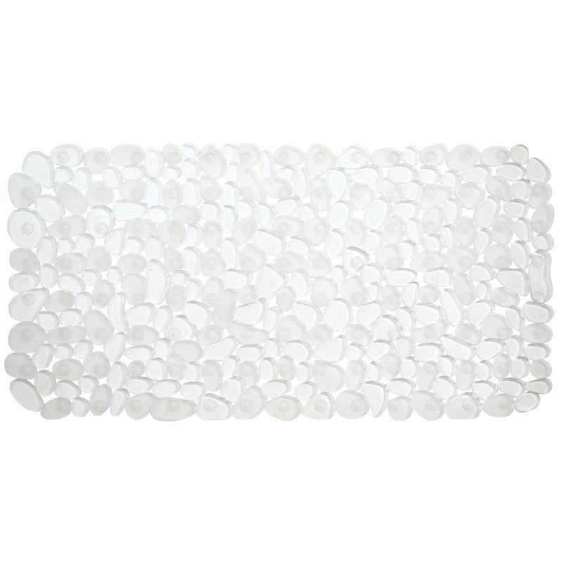 Clear Pebblz Suction Non-Slip Bath Mat for Shower Stall