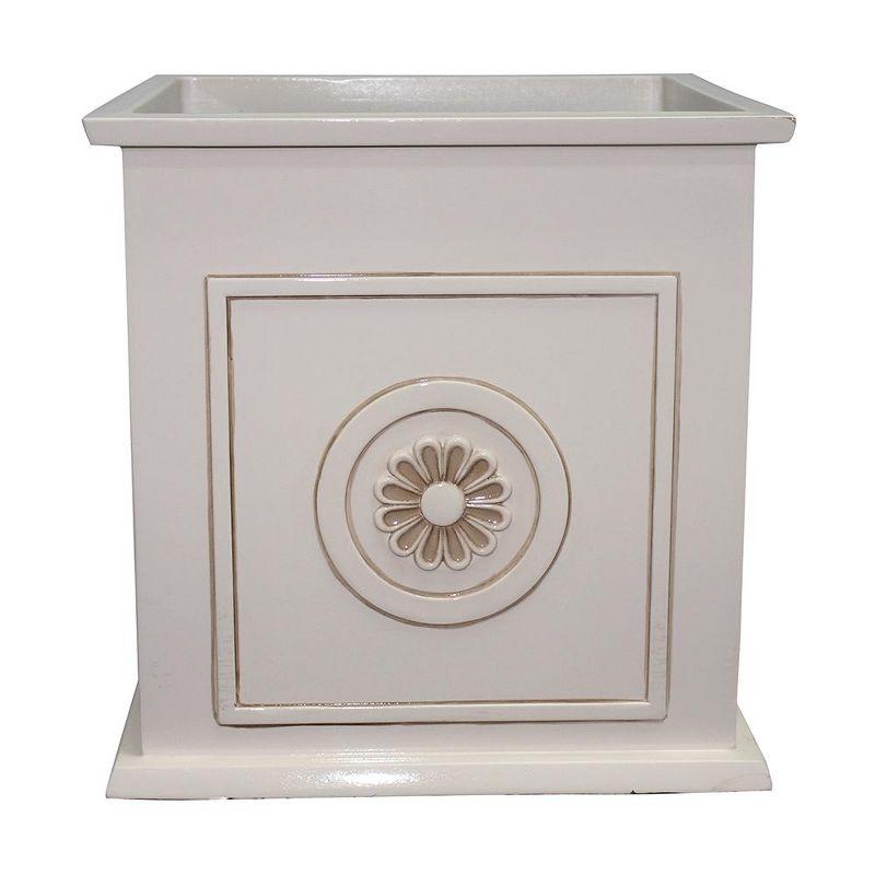 Colony Square Sleek Ivory Planter for Indoor & Outdoor Elegance