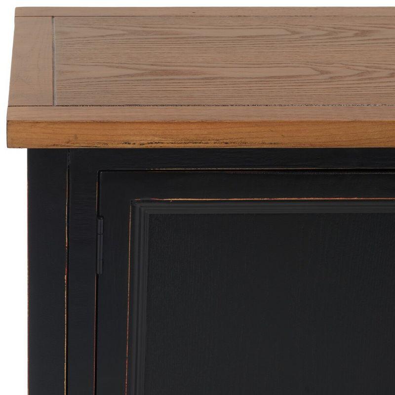 Charlotte Sideboard - Black/Oak Top - Safavieh.