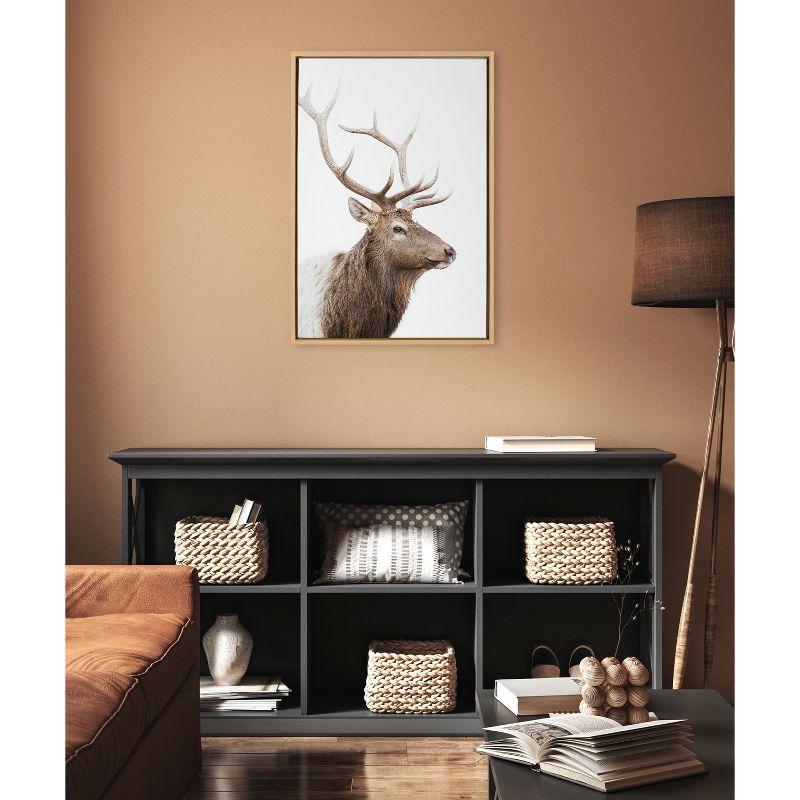 Sylvie Stag Profile Framed Canvas by Amy Peterson Art Studio - Kate & Laurel All Things Decor