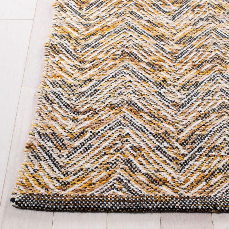 Kilim KLM729 Flat Weave Runner Rug - Gold/Black - 2'3"x7' - Safavieh