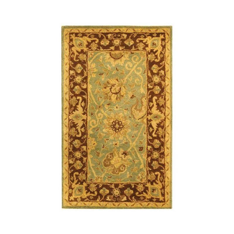 Antiquity AT21 Hand Tufted Indoor Area Rug - Green/Brown - 4'x6' - Safavieh