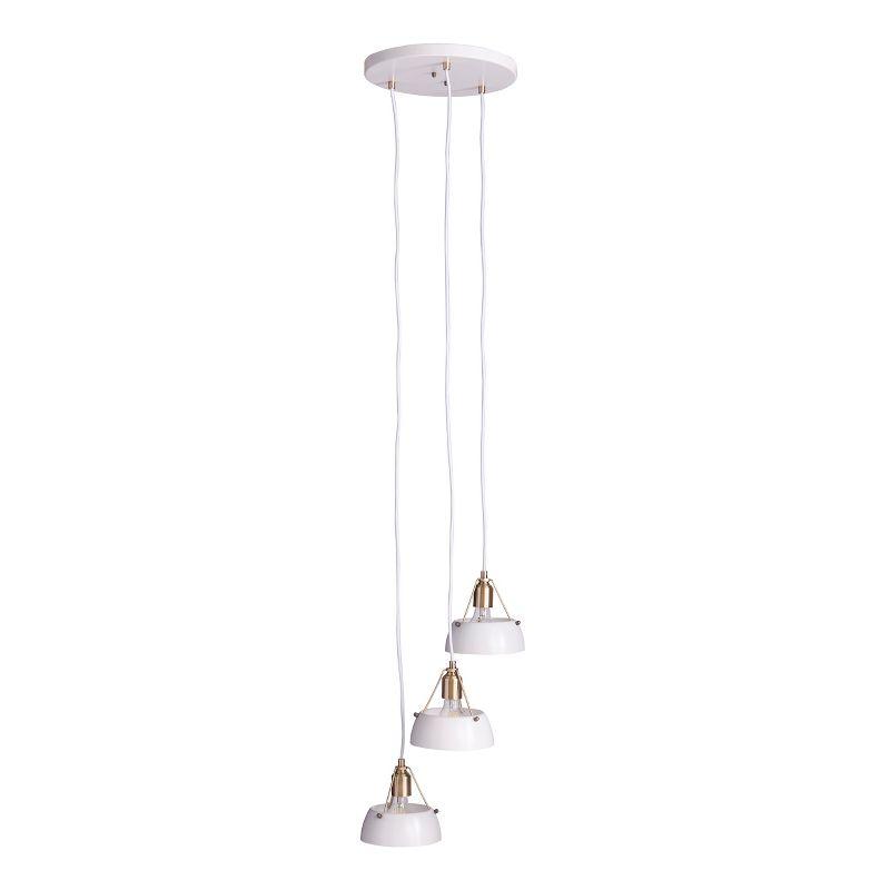 Renmarco Contemporary 3-Light Cluster Pendant - White - SEI