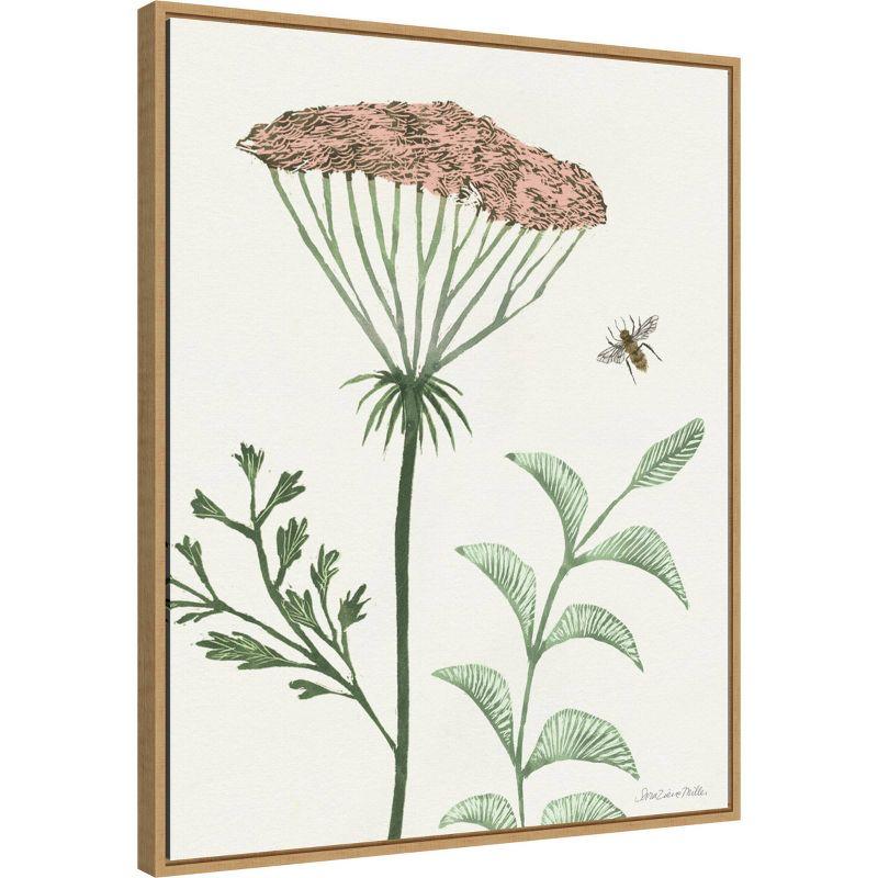 22" x 28" Springtime III Warm by Sara Zieve Miller Framed Canvas Wall Art Light Brown - Amanti Art