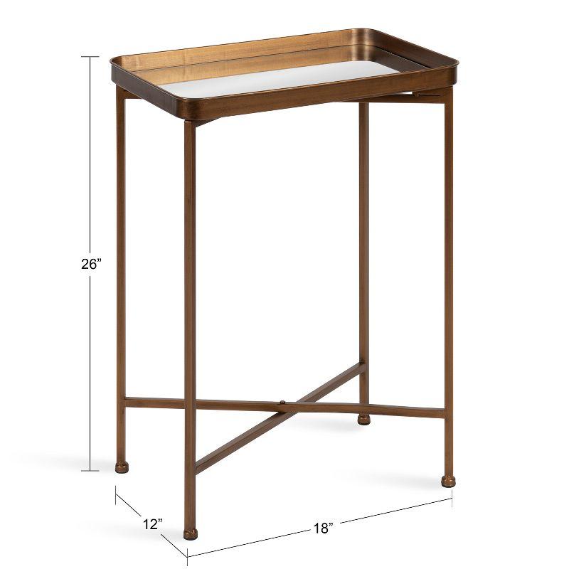 Kate and Laurel Celia Metal Tray Accent Table