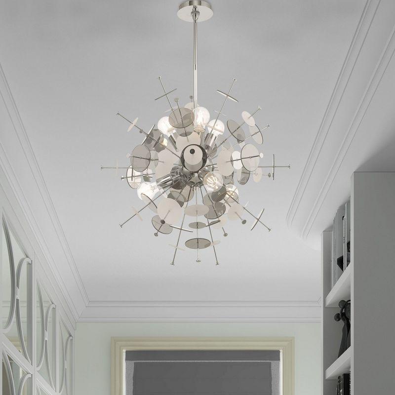 Livex Lighting Circulo 6 - Light Chandelier in  Polished Chrome