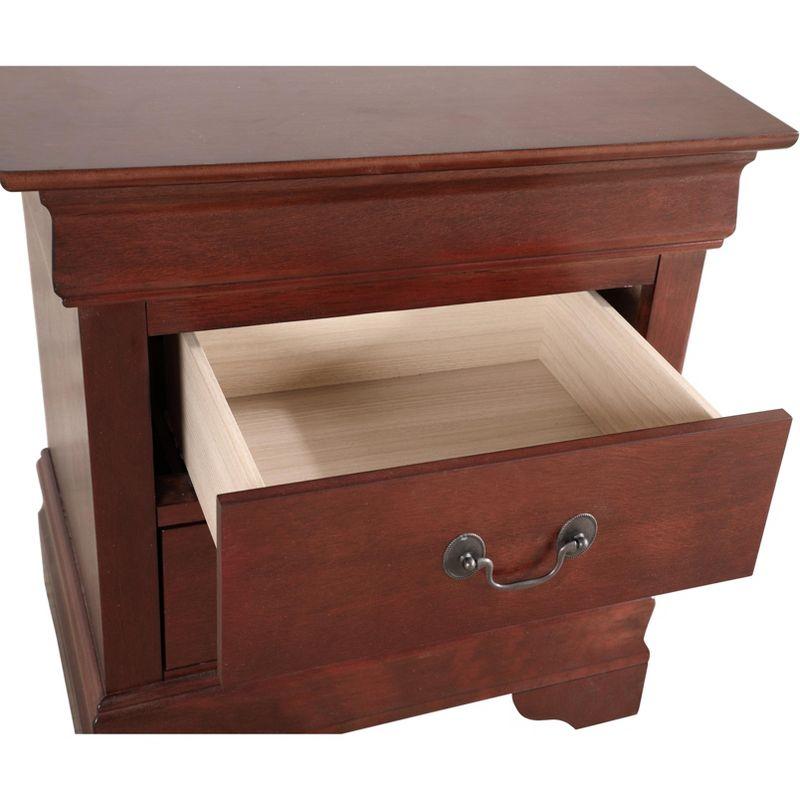 Passion Furniture Louis Philippe 2-Drawer Nightstand (24 in. H X 22 in. W X 16 in. D)