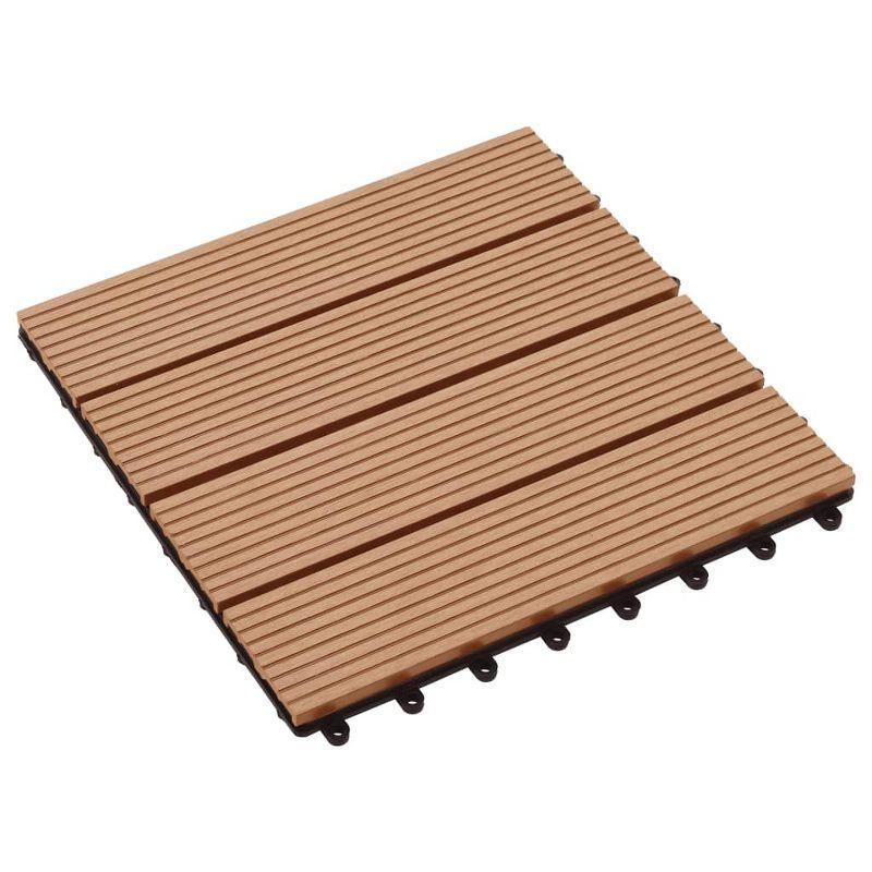 VidaXL 11 Pieces Decking Tiles WPC 11.8" x 11.8" 1 Sqm