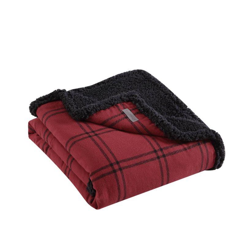 Eddie Bauer Eddie Bauer Printed Flannel/Sherpa Throw Blankets