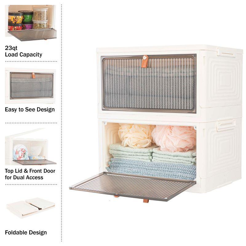 Set of Two 23Qt Storage Bins