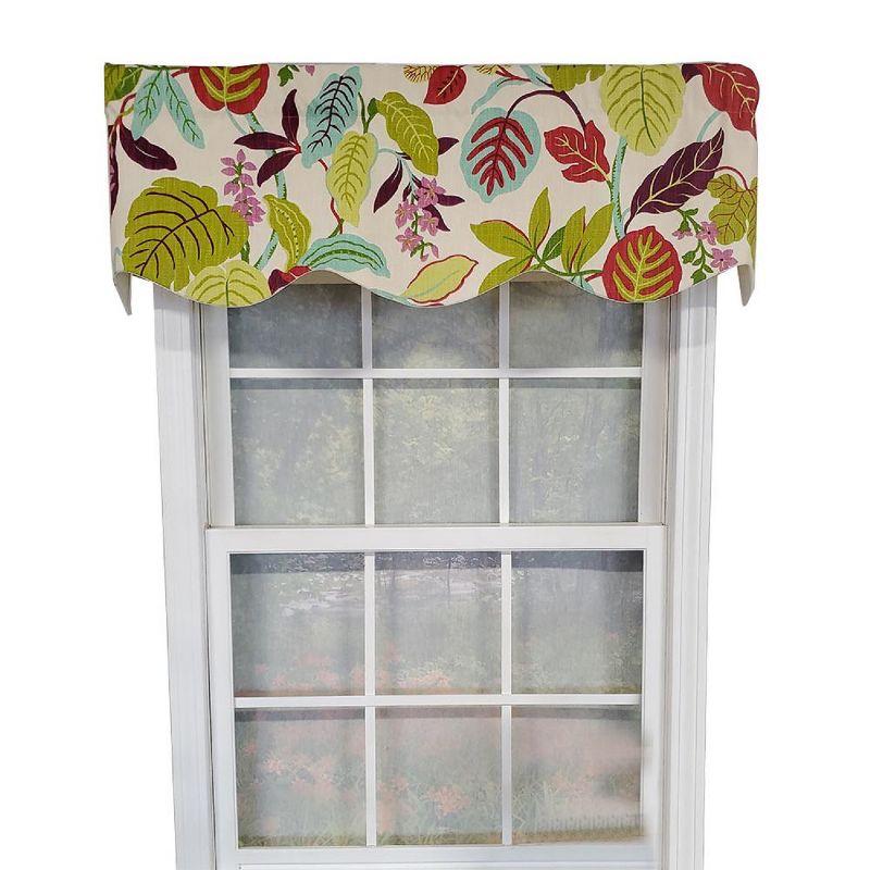 RLF Home Antonia Floral 50'' W Window Valance