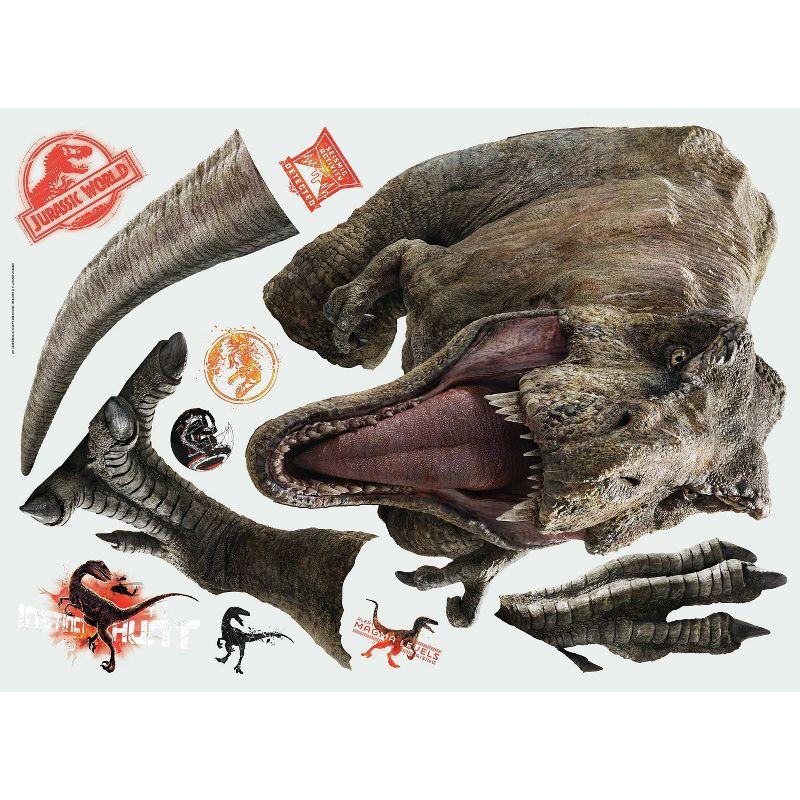 Jurassic World Fallen Kingdom T-Rex Giant Peel and Stick Wall Decals by RoomMates